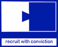 Recruit with conviction badge