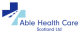 The organisation logo for Able Health Care Scotland
