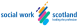 The organisation logo for Social Work Scotland